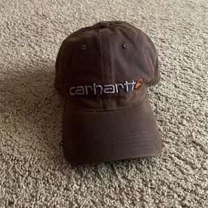 Carhartt fitted canvas cap that has been waxed